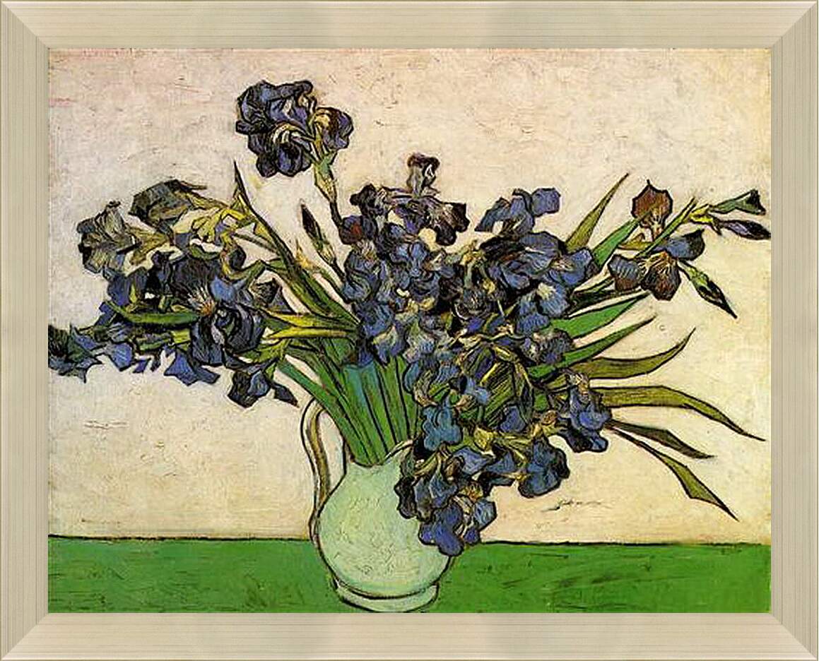 Картина в раме - Still Life Vase with Irises. Винсент Ван Гог