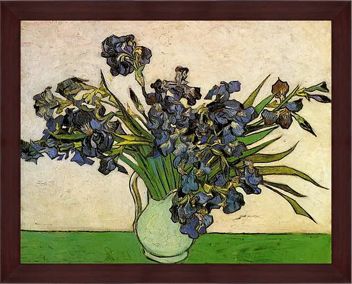 Картина в раме - Still Life Vase with Irises. Винсент Ван Гог