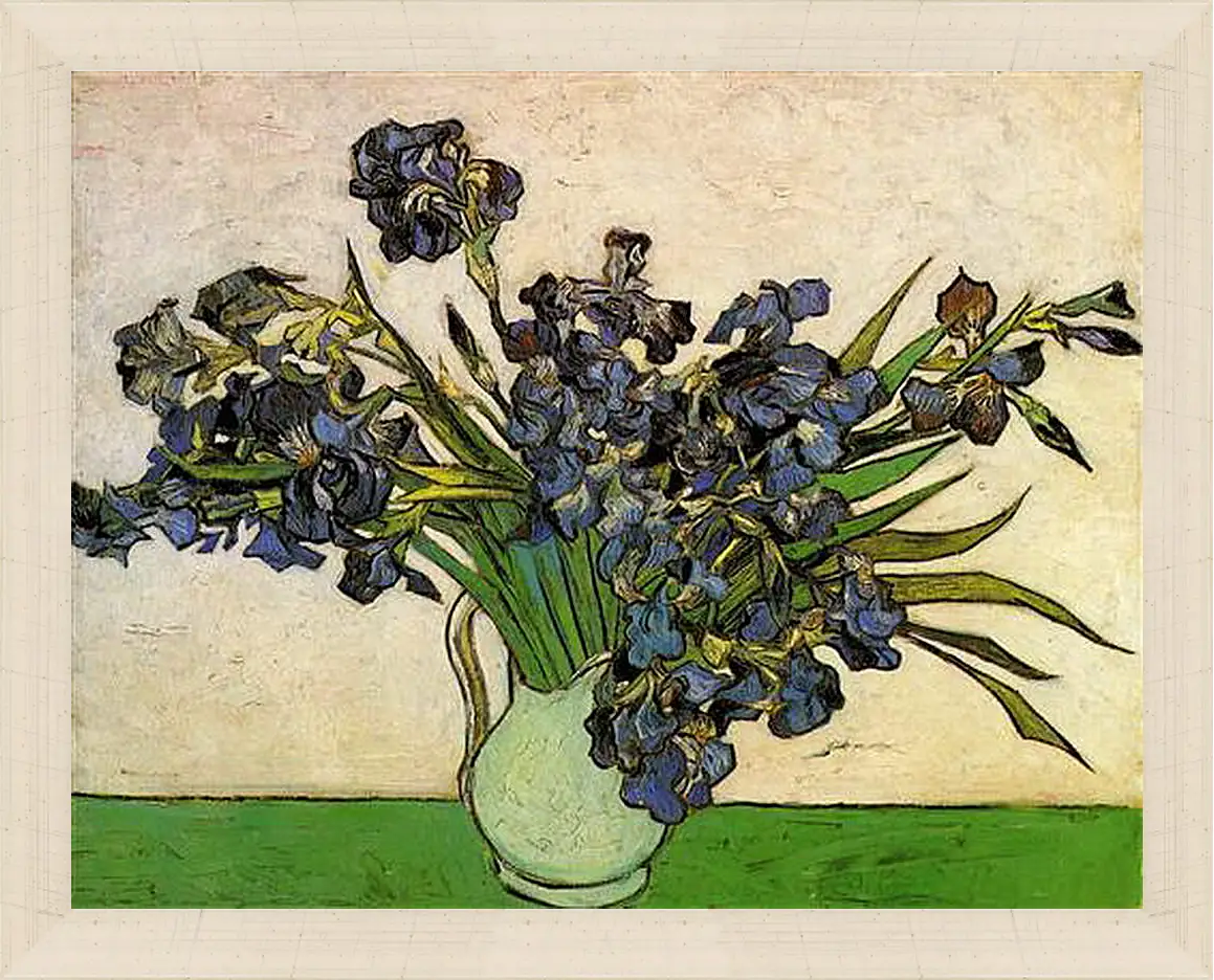 Картина в раме - Still Life Vase with Irises. Винсент Ван Гог
