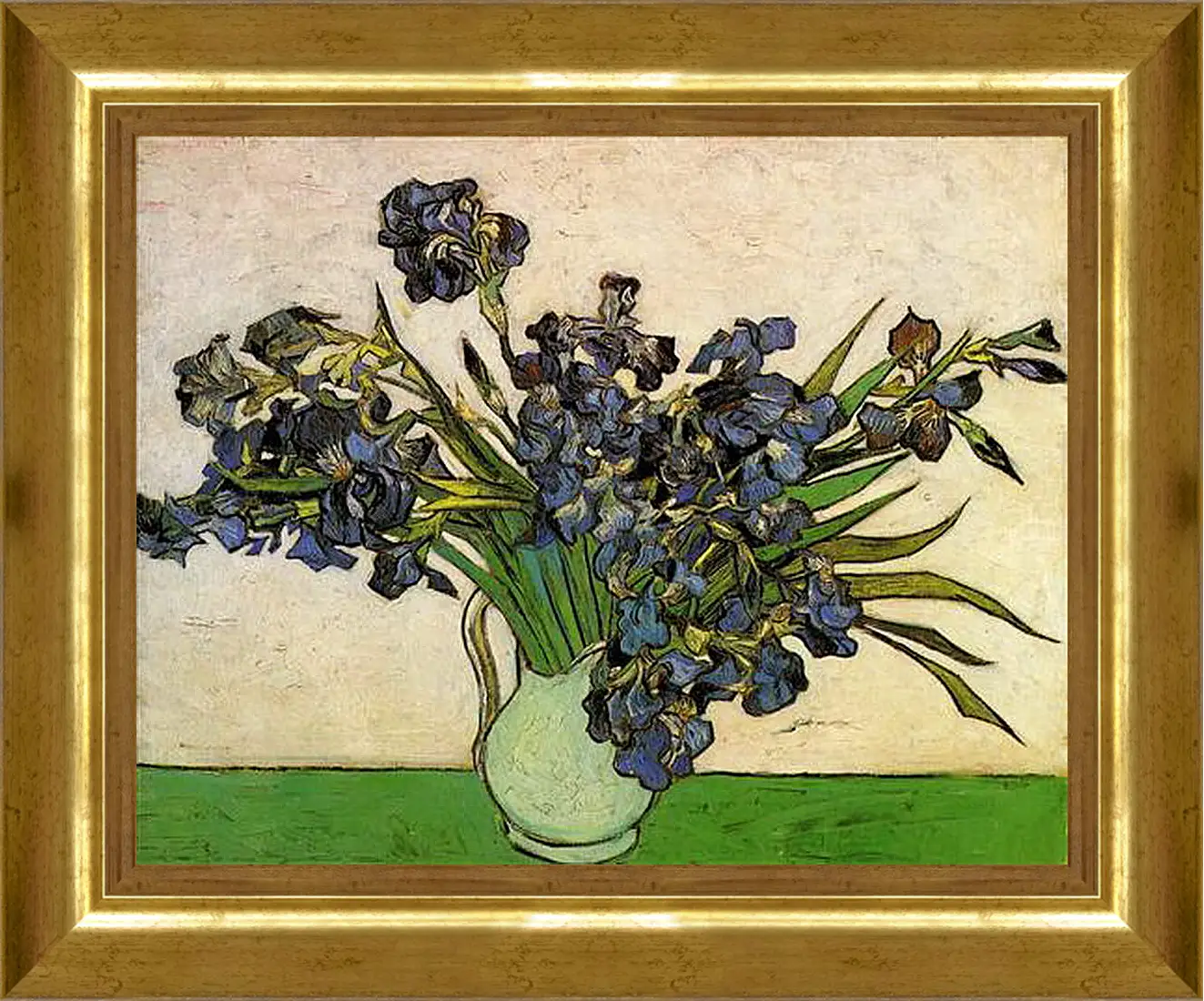 Картина в раме - Still Life Vase with Irises. Винсент Ван Гог