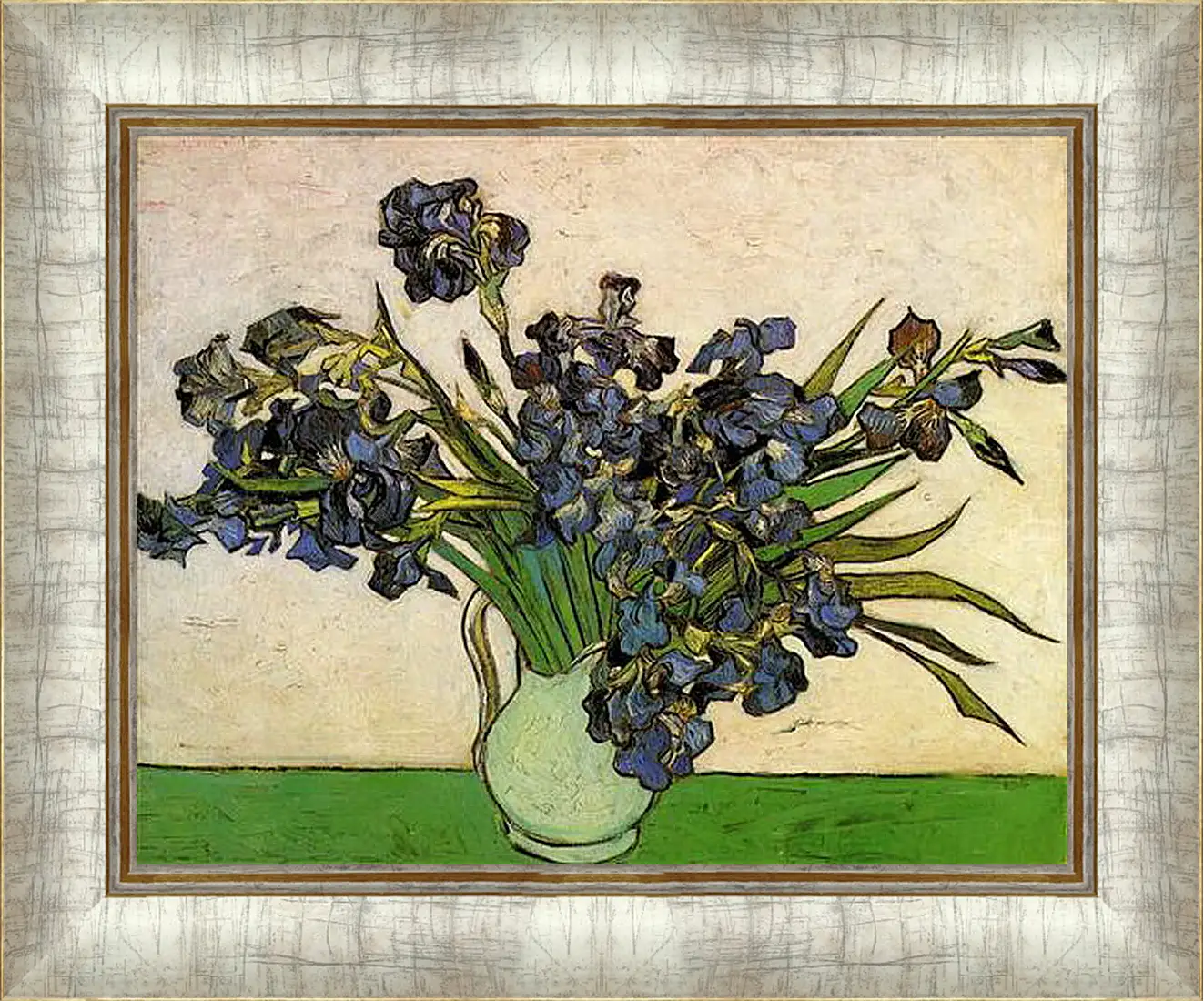 Картина в раме - Still Life Vase with Irises. Винсент Ван Гог
