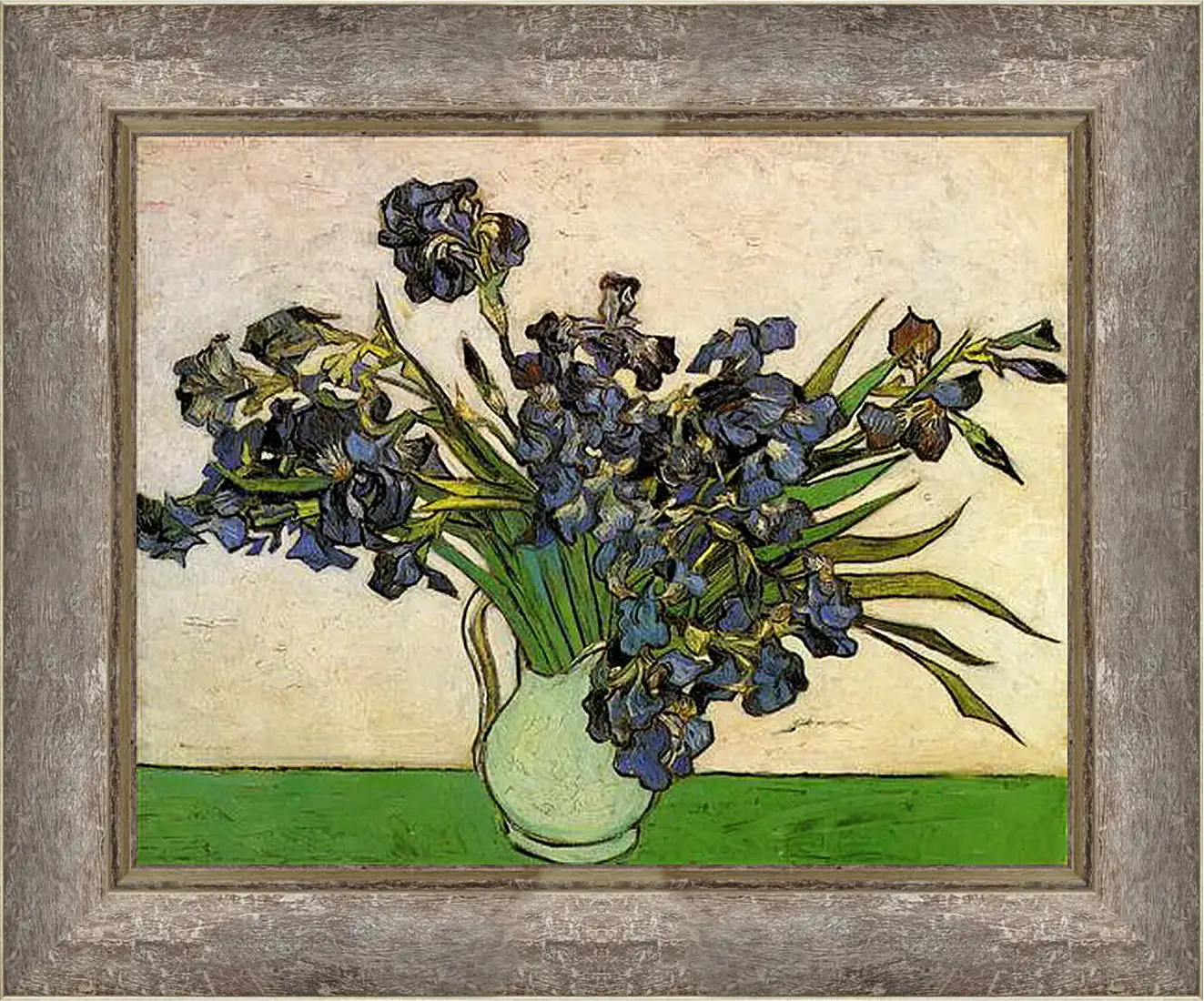 Картина в раме - Still Life Vase with Irises. Винсент Ван Гог