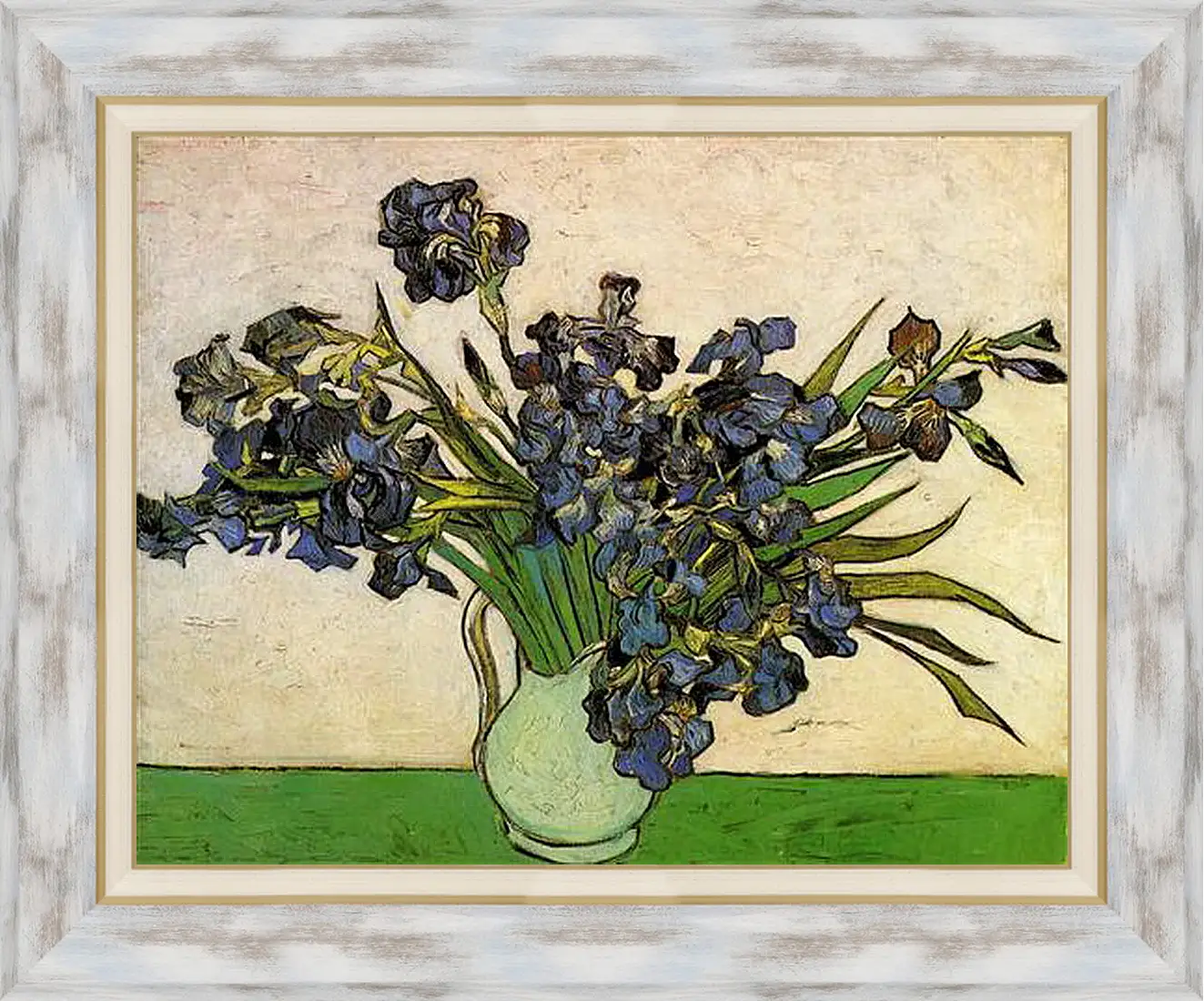 Картина в раме - Still Life Vase with Irises. Винсент Ван Гог