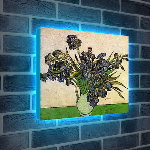 Лайтбокс световая панель - Still Life Vase with Irises. Винсент Ван Гог