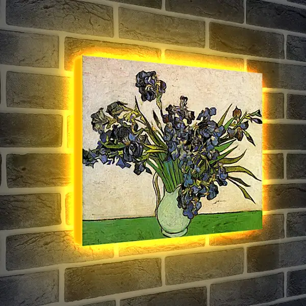 Лайтбокс световая панель - Still Life Vase with Irises. Винсент Ван Гог