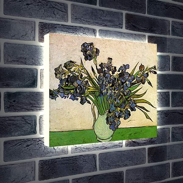 Лайтбокс световая панель - Still Life Vase with Irises. Винсент Ван Гог
