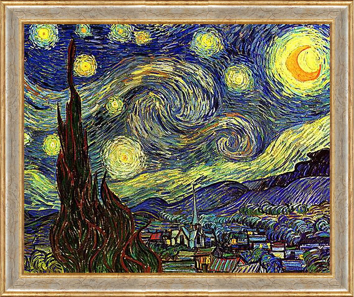 Картина в раме - Звездная ночь. Винсент Ван Гог