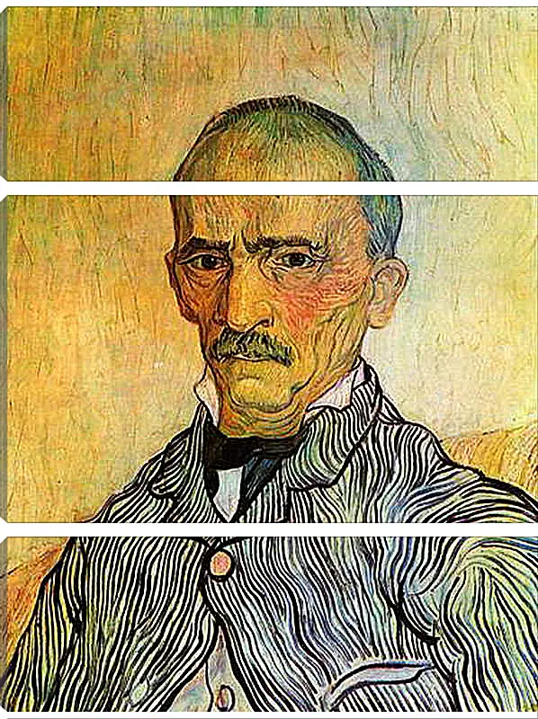 Модульная картина - Portrait of Trabuc, an Attendant at Saint-Paul Hospital. Винсент Ван Гог