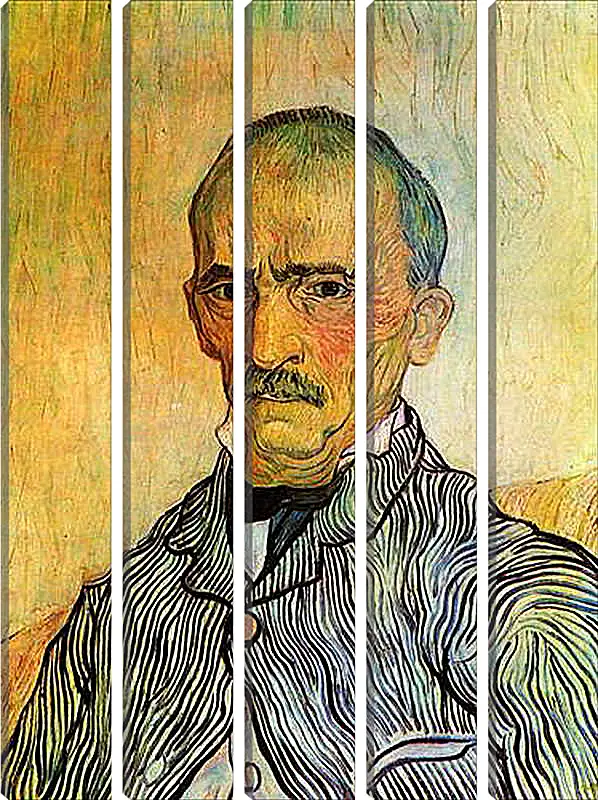 Модульная картина - Portrait of Trabuc, an Attendant at Saint-Paul Hospital. Винсент Ван Гог
