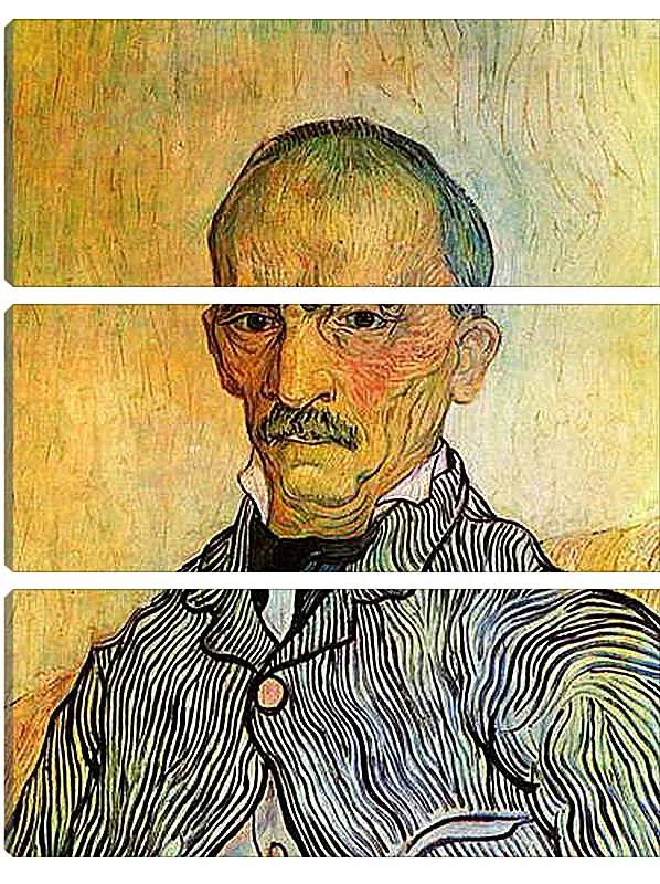 Модульная картина - Portrait of Trabuc, an Attendant at Saint-Paul Hospital. Винсент Ван Гог
