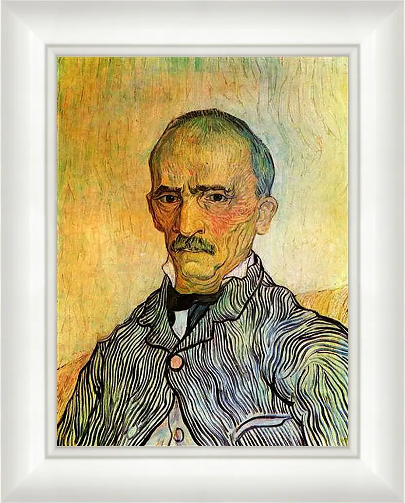 Картина в раме - Portrait of Trabuc, an Attendant at Saint-Paul Hospital. Винсент Ван Гог