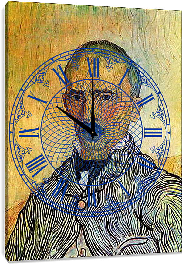 Часы картина - Portrait of Trabuc, an Attendant at Saint-Paul Hospital. Винсент Ван Гог