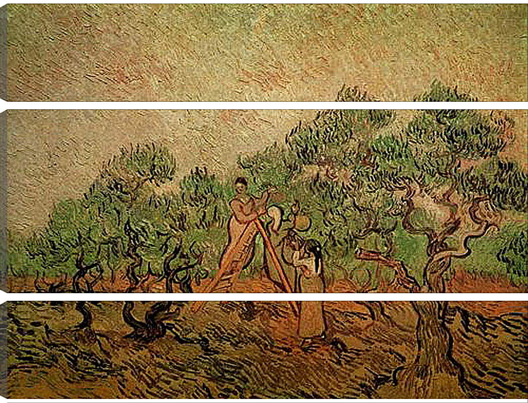 Модульная картина - Olive Picking 3. Винсент Ван Гог