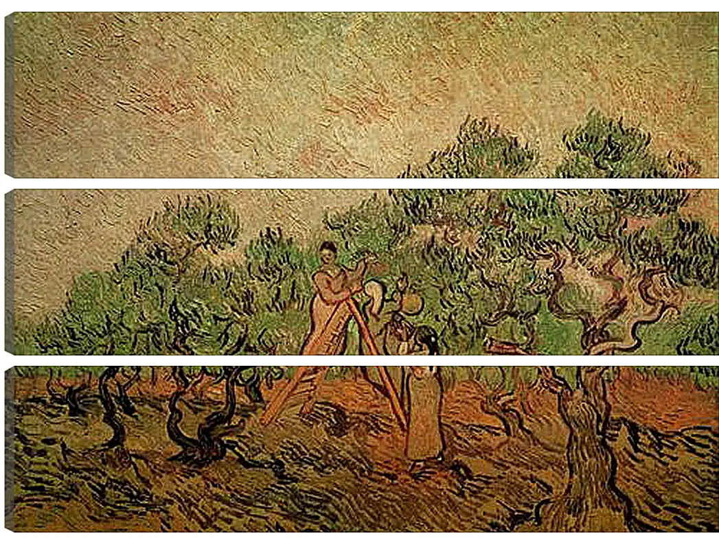 Модульная картина - Olive Picking 3. Винсент Ван Гог