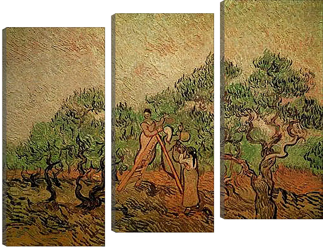 Модульная картина - Olive Picking 3. Винсент Ван Гог