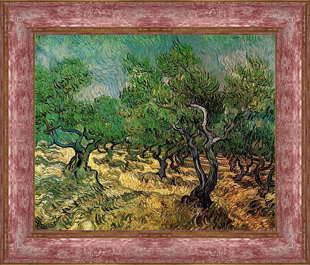 Картина в раме - Olive Grove 2. Винсент Ван Гог