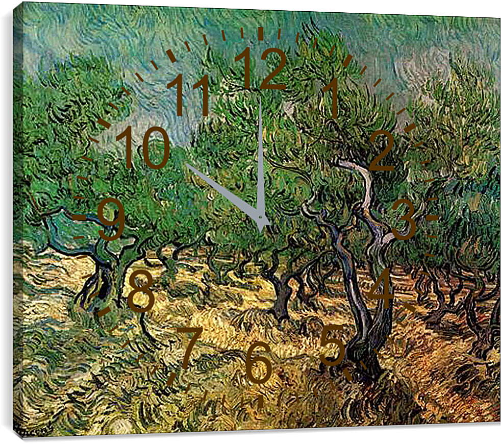 Часы картина - Olive Grove 2. Винсент Ван Гог