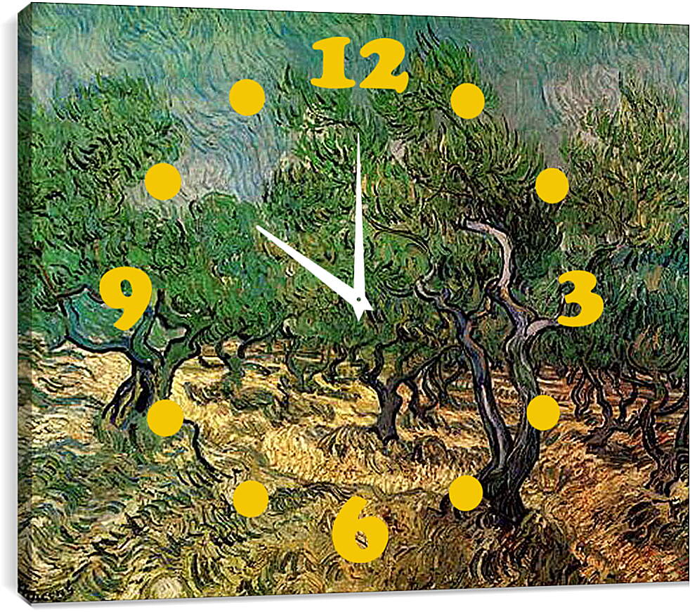Часы картина - Olive Grove 2. Винсент Ван Гог
