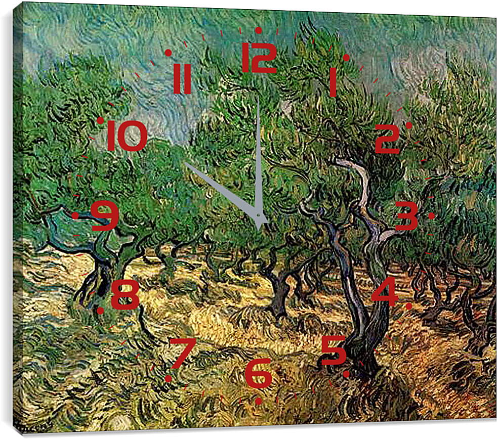 Часы картина - Olive Grove 2. Винсент Ван Гог