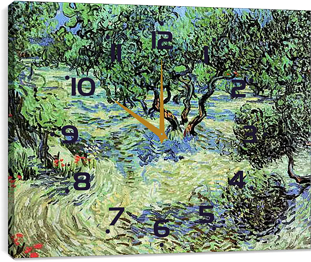 Часы картина - Olive Grove. Винсент Ван Гог