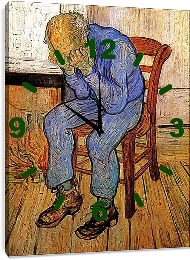Часы картина - Old Man in Sorrow On the Threshold of Eternity. Винсент Ван Гог