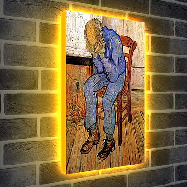 Лайтбокс световая панель - Old Man in Sorrow On the Threshold of Eternity. Винсент Ван Гог