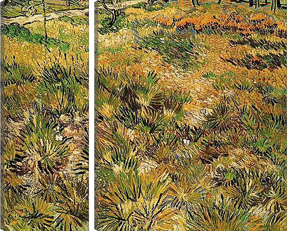 Модульная картина - Meadow in the Garden of Saint-Paul Hospital. Винсент Ван Гог