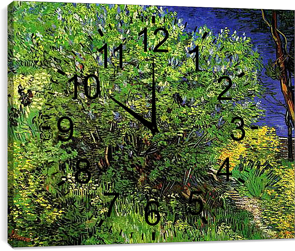 Часы картина - Lilacs. Винсент Ван Гог