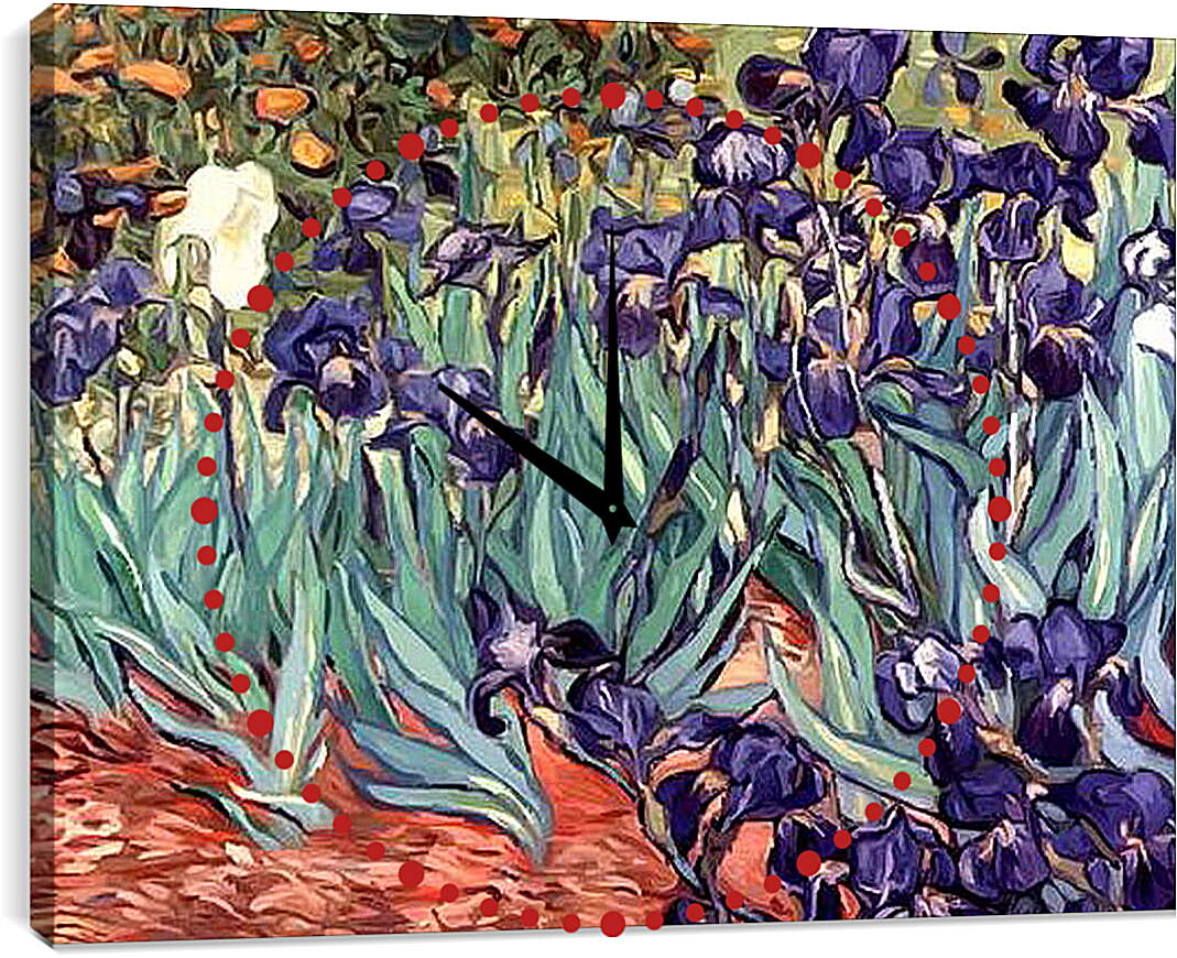 Часы картина - Irises. Винсент Ван Гог
