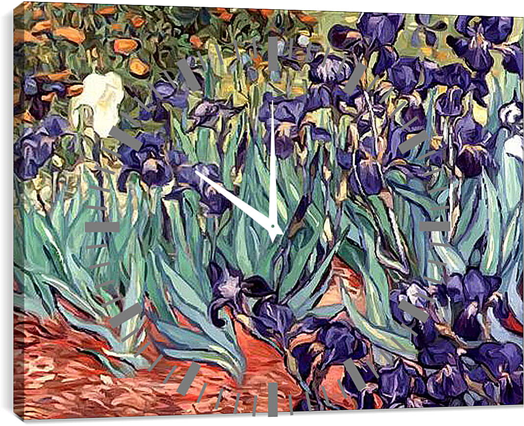 Часы картина - Irises. Винсент Ван Гог