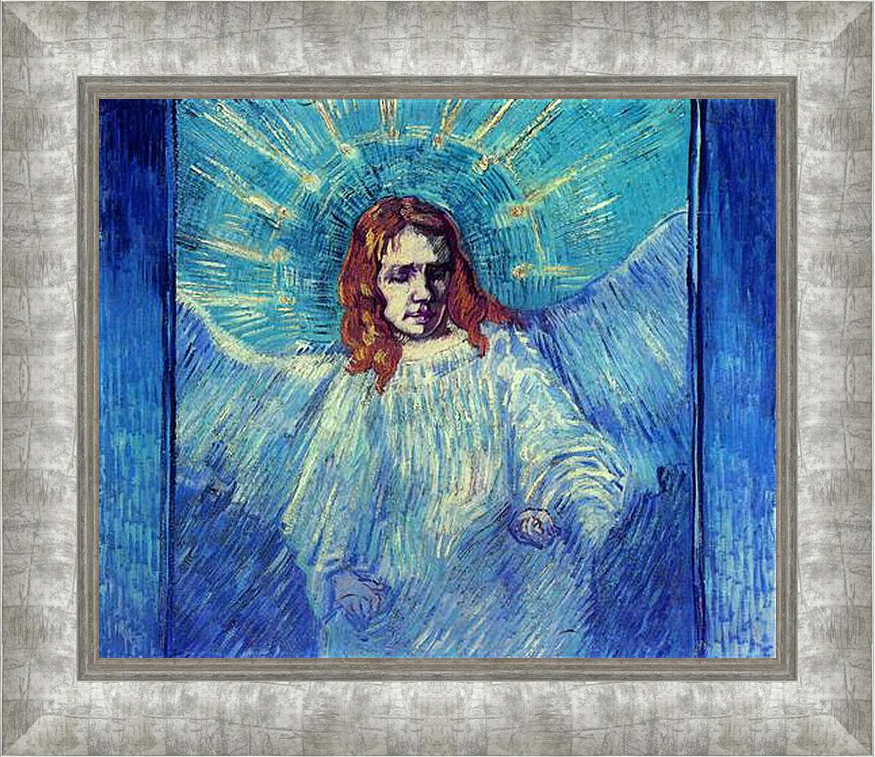 Картина в раме - Half Figure of an Angel after Rembrandt. Винсент Ван Гог