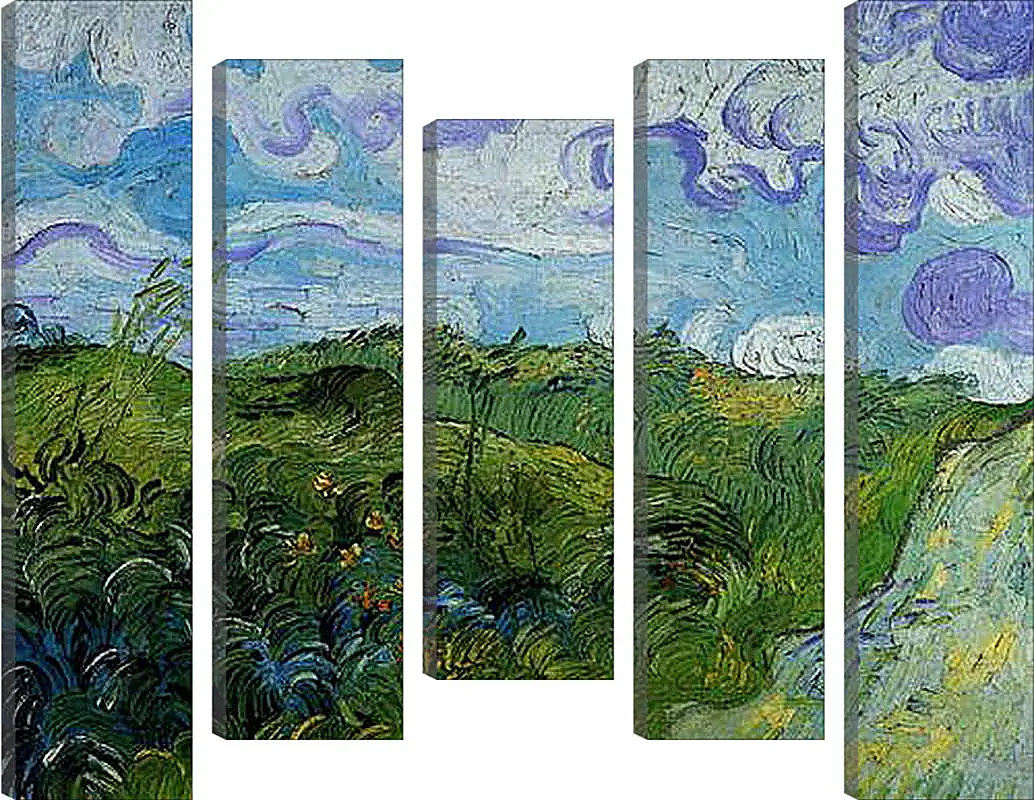 Модульная картина - Green Wheat Fields. Винсент Ван Гог