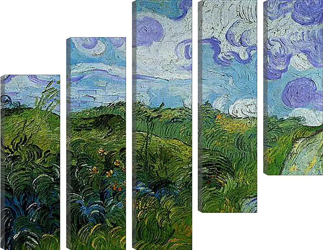 Модульная картина - Green Wheat Fields. Винсент Ван Гог