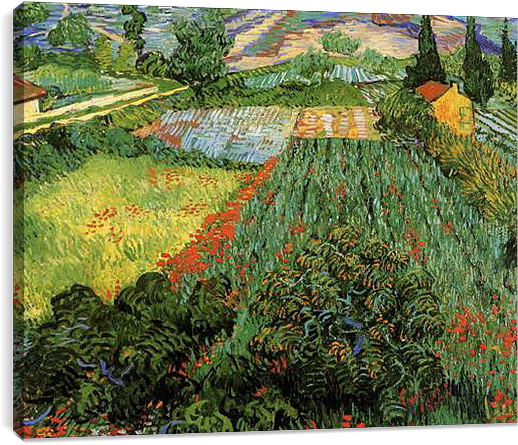 Постер и плакат - Field with Poppies. Винсент Ван Гог