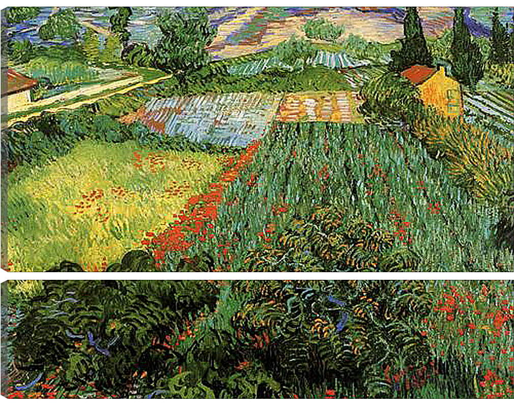 Модульная картина - Field with Poppies. Винсент Ван Гог
