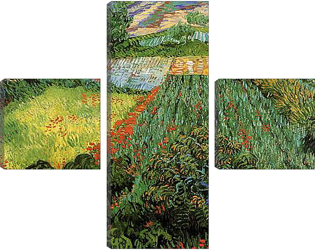 Модульная картина - Field with Poppies. Винсент Ван Гог