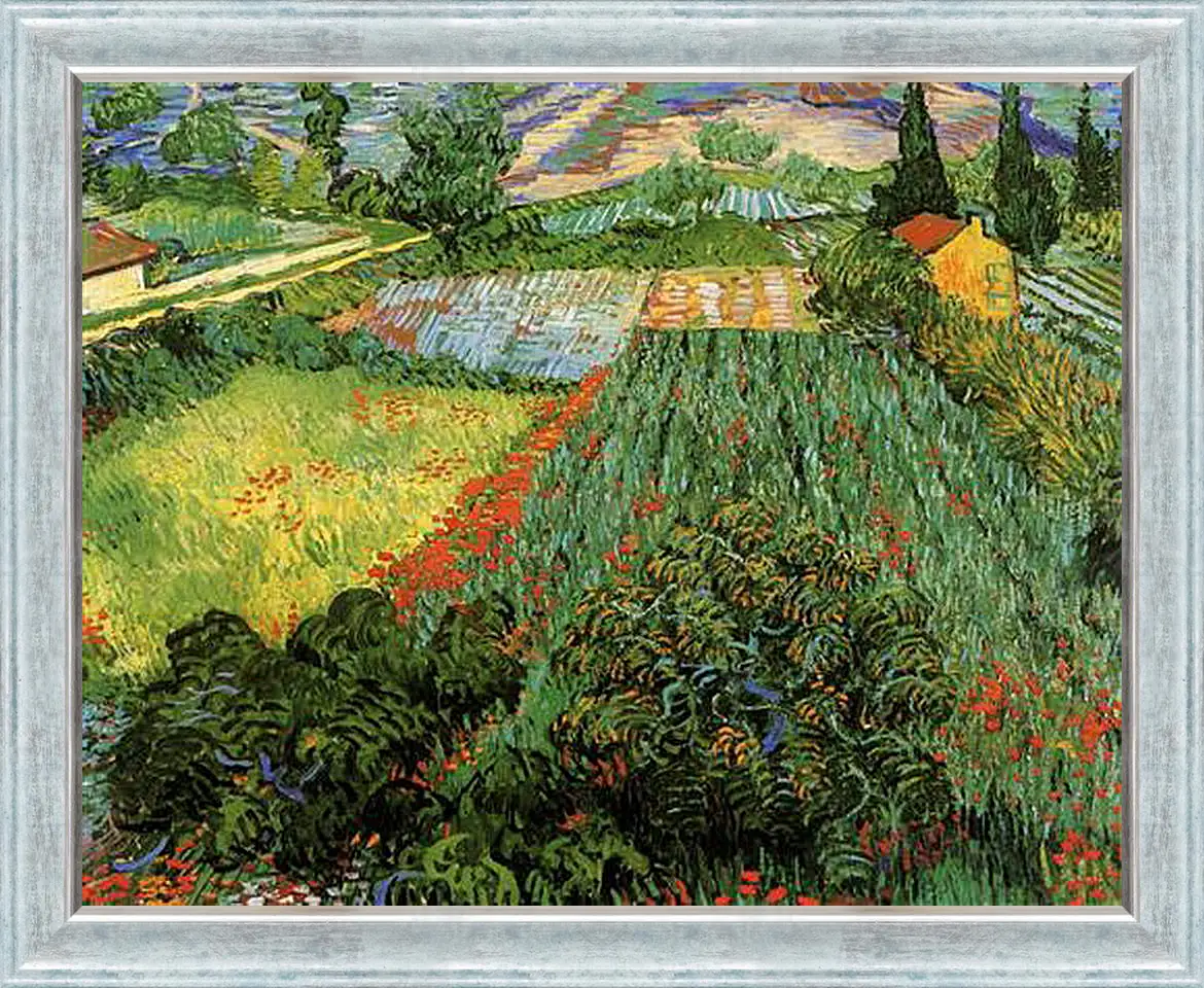 Картина в раме - Field with Poppies. Винсент Ван Гог
