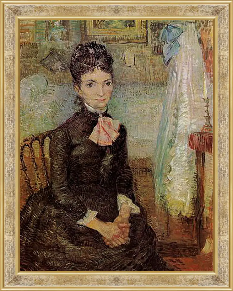 Картина в раме - Woman Sitting by a Cradle. Винсент Ван Гог