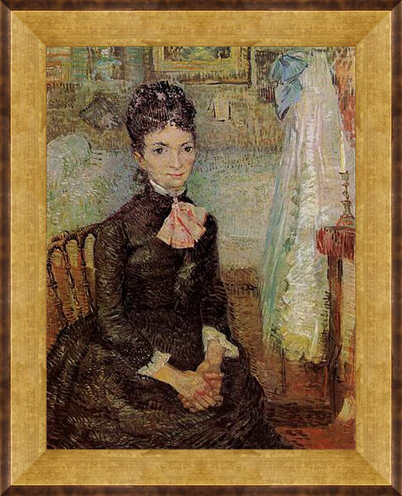 Картина в раме - Woman Sitting by a Cradle. Винсент Ван Гог
