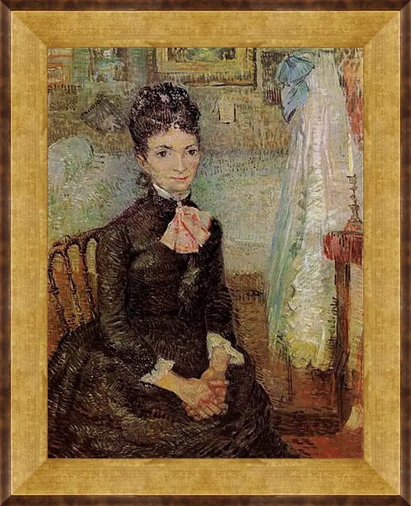 Картина в раме - Woman Sitting by a Cradle. Винсент Ван Гог