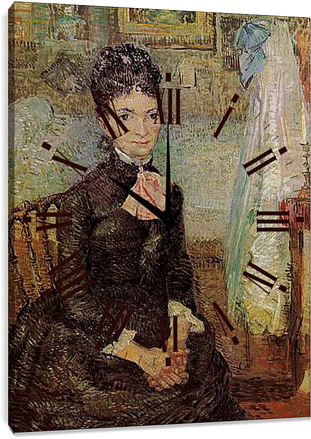 Часы картина - Woman Sitting by a Cradle. Винсент Ван Гог