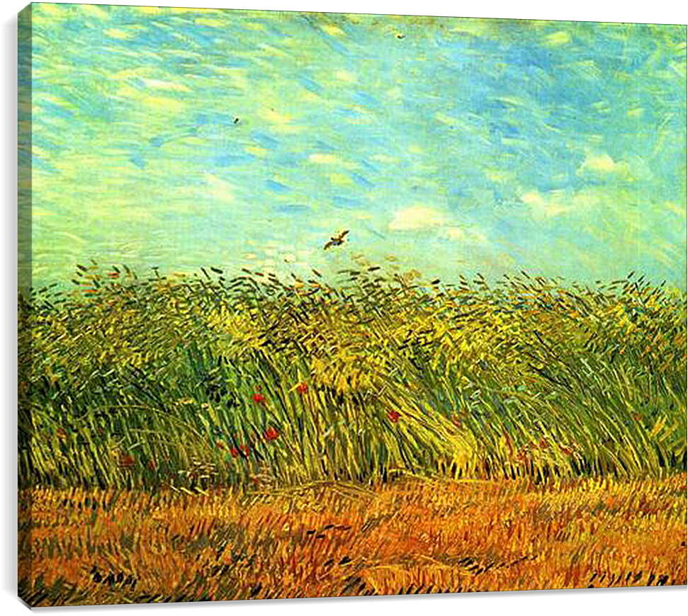 Постер и плакат - Wheat Field with a Lark. Винсент Ван Гог
