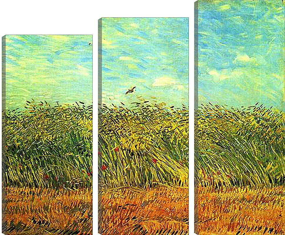 Модульная картина - Wheat Field with a Lark. Винсент Ван Гог