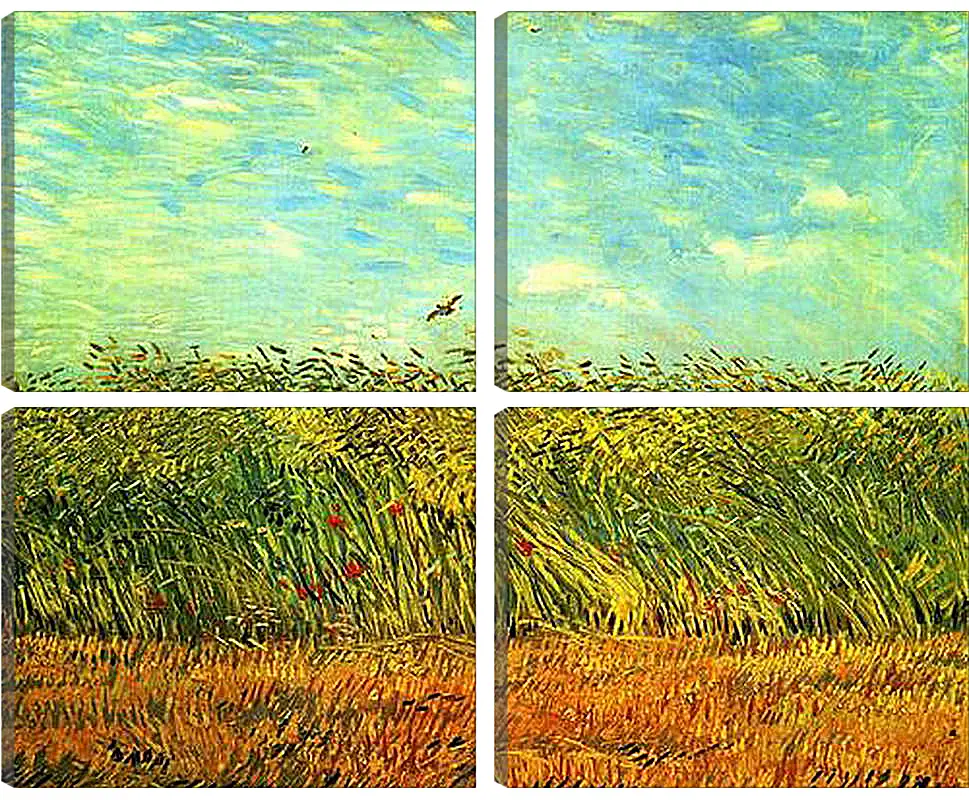 Модульная картина - Wheat Field with a Lark. Винсент Ван Гог