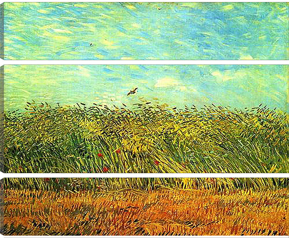 Модульная картина - Wheat Field with a Lark. Винсент Ван Гог