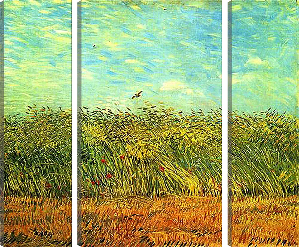 Модульная картина - Wheat Field with a Lark. Винсент Ван Гог