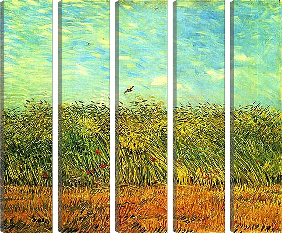 Модульная картина - Wheat Field with a Lark. Винсент Ван Гог