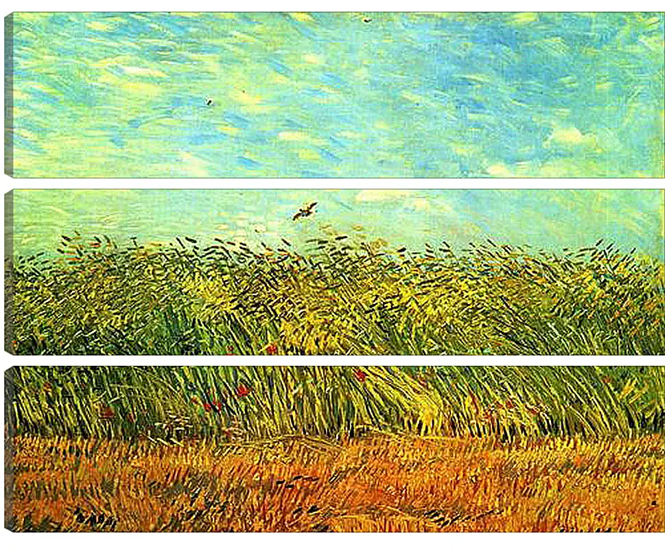 Модульная картина - Wheat Field with a Lark. Винсент Ван Гог