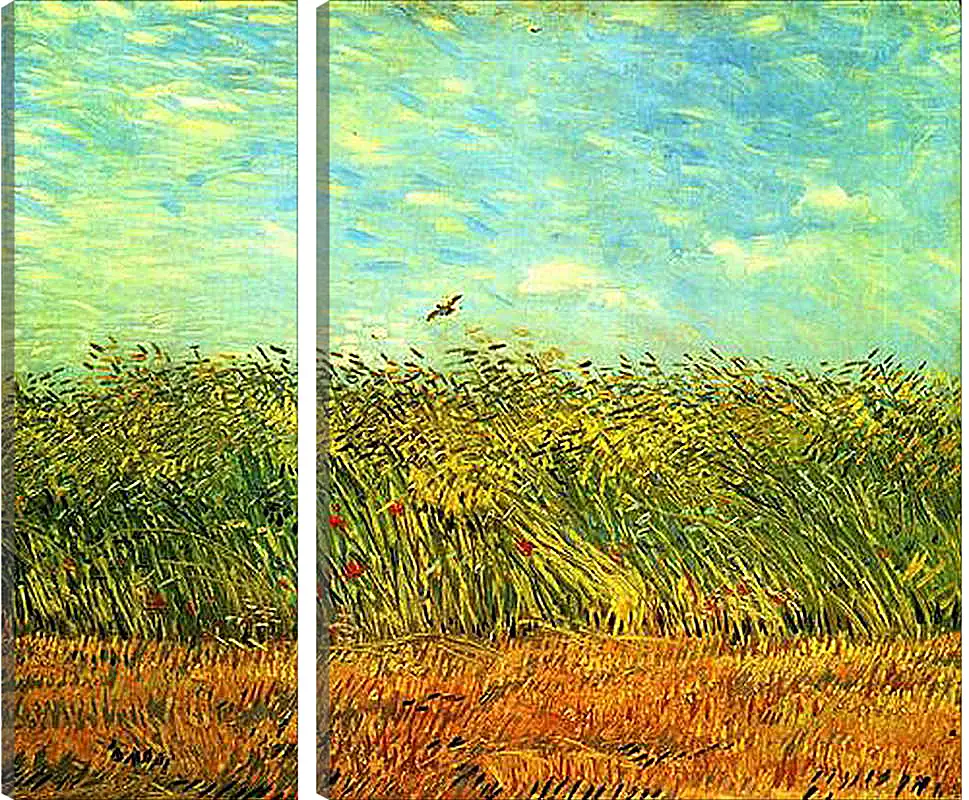 Модульная картина - Wheat Field with a Lark. Винсент Ван Гог