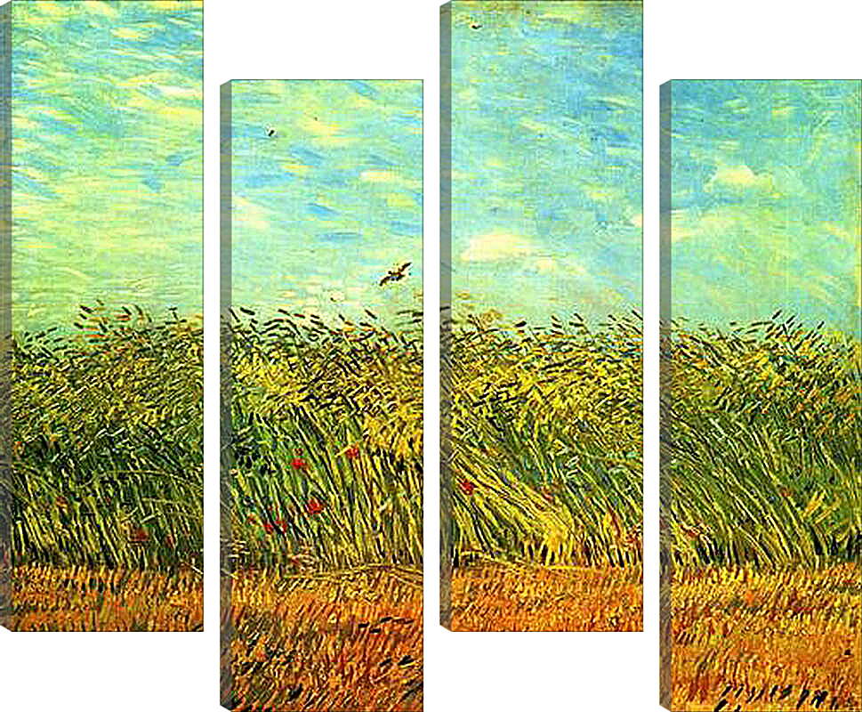 Модульная картина - Wheat Field with a Lark. Винсент Ван Гог
